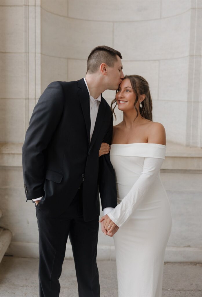 happy couple at their timeless photoshoot