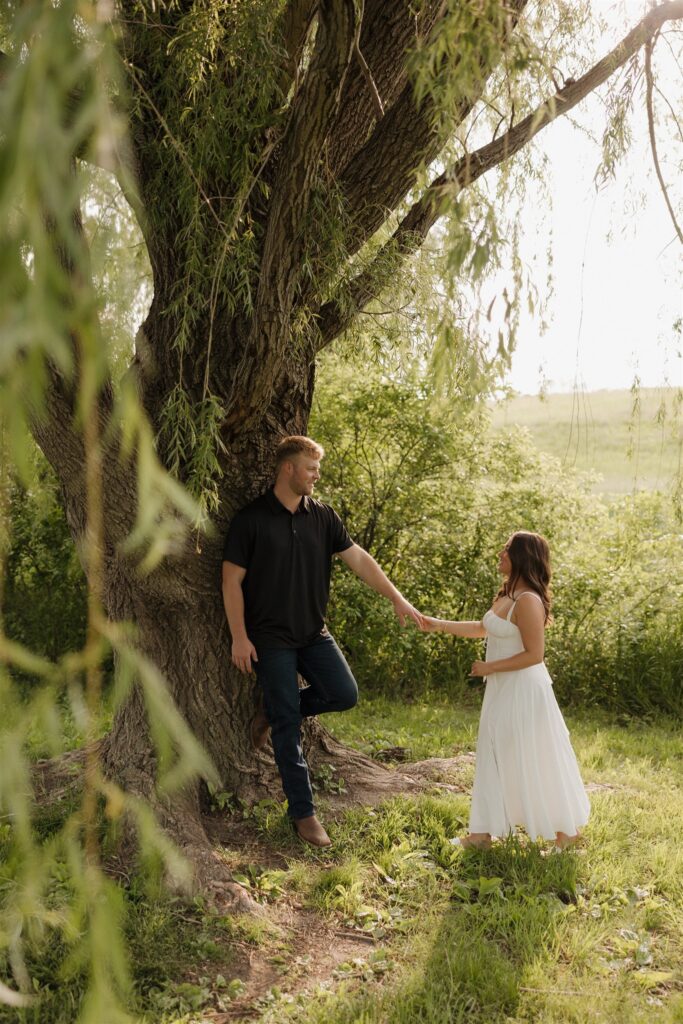 stunning golden hour engagement session