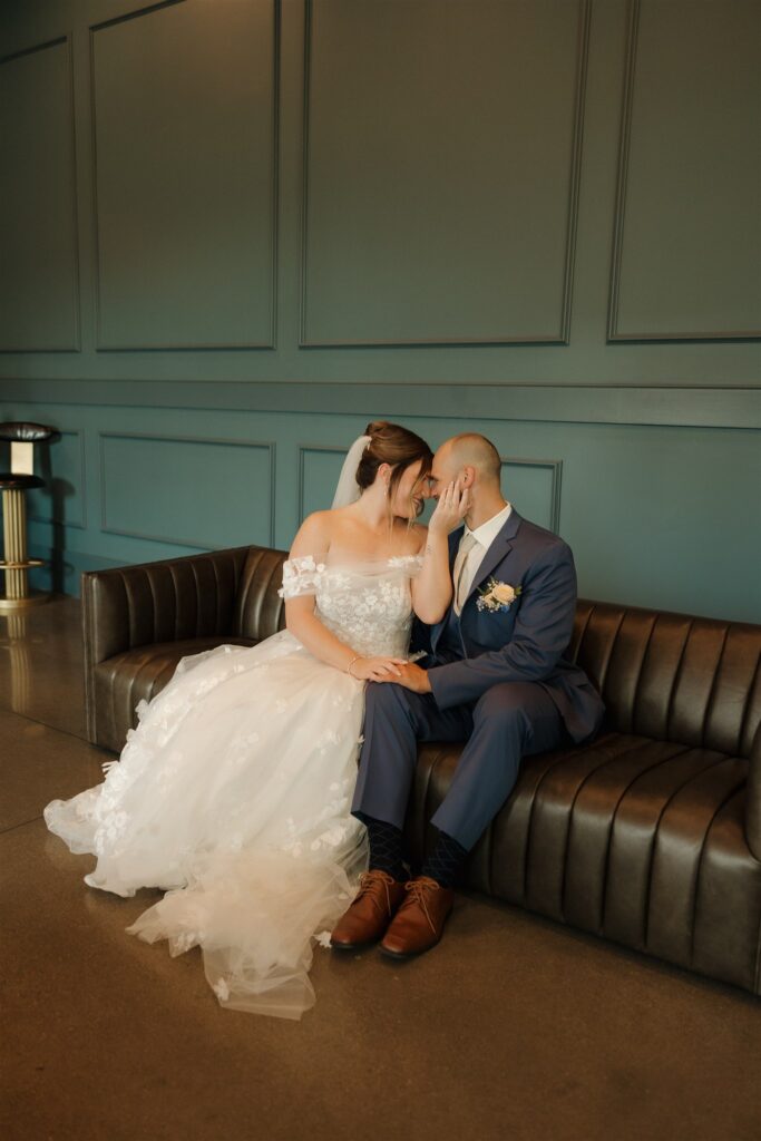 cute picture of the newlyweds before heading to their ceremony