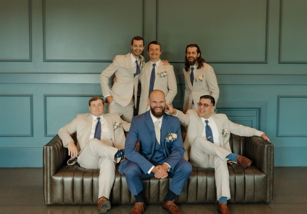 picture of the groom and his friends