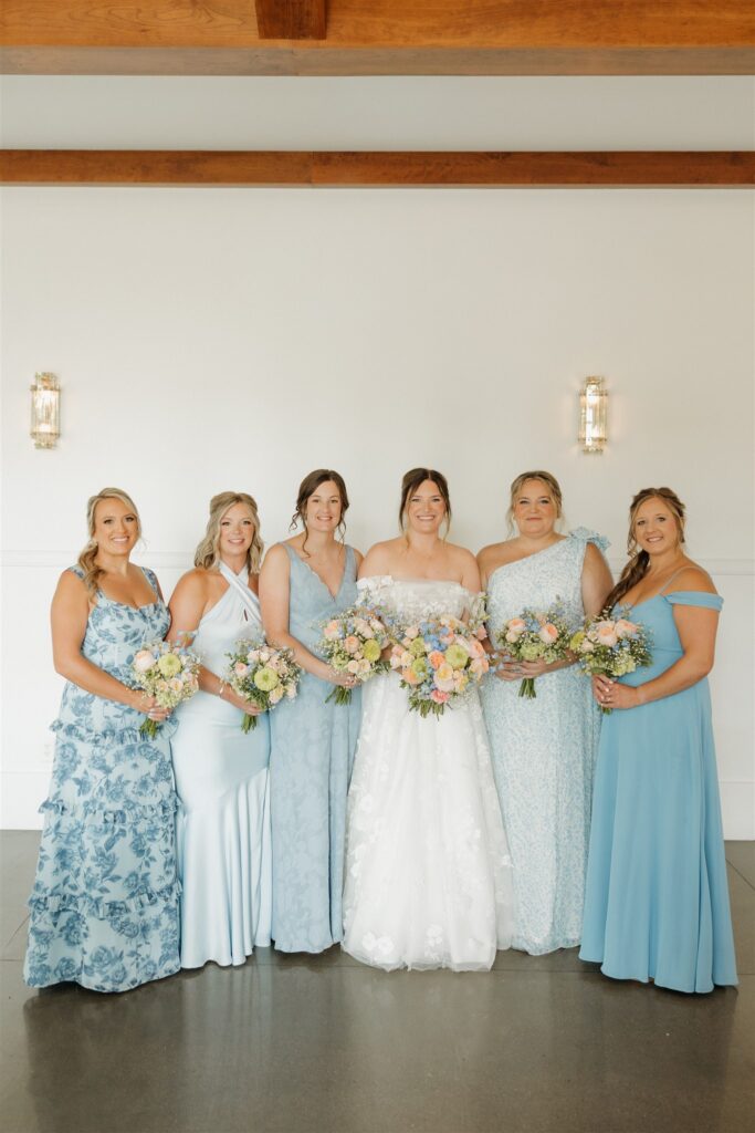 stunning picture of the bride and her friends