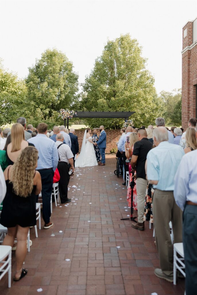 bride and groom at their dream wedding ceremony