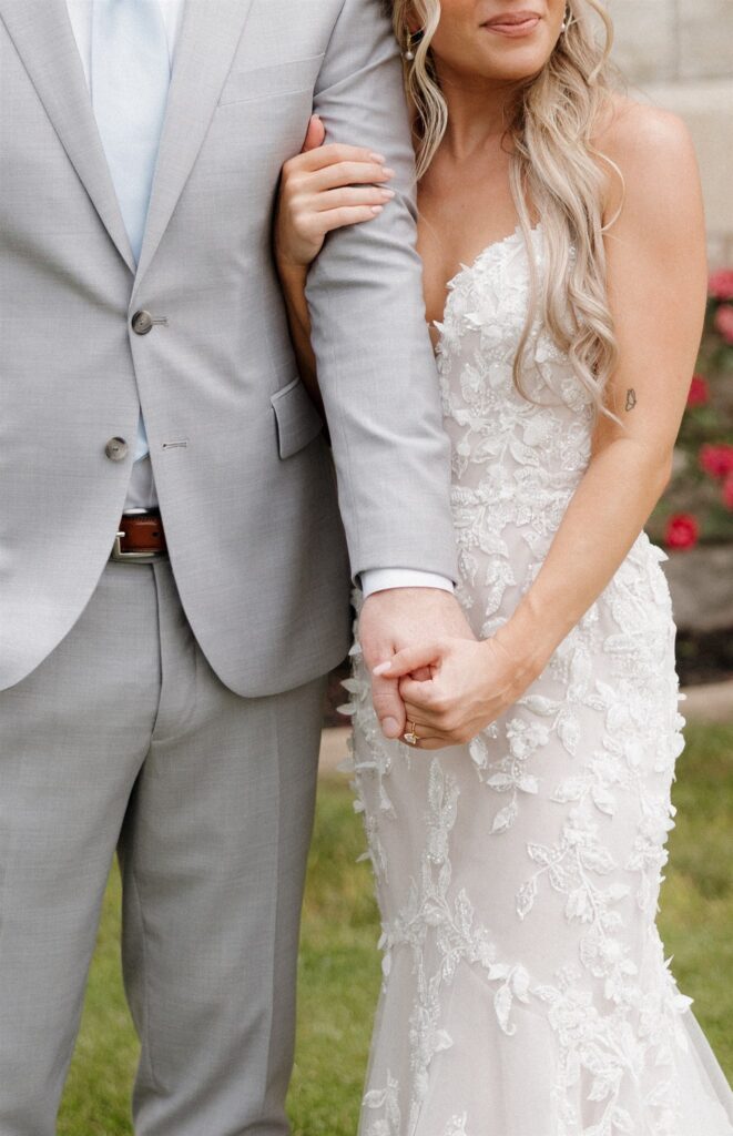 Stunning close-up shot of the wedding rings