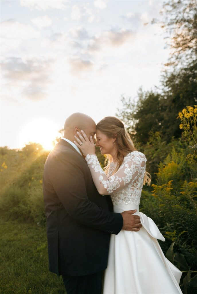 stunning golden hour bridal portraits
