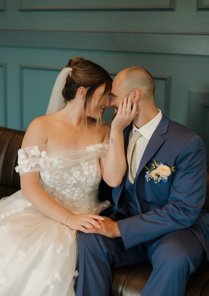 bride and groom at their dream bridal session