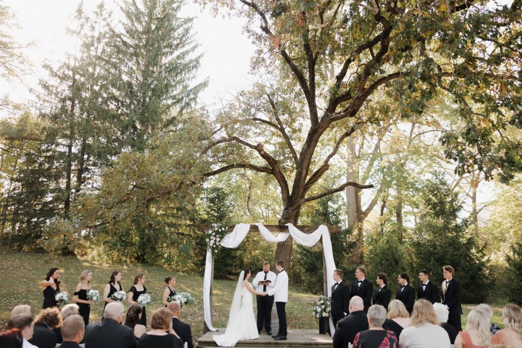 cute picture of the bride and groom at their dream wedding