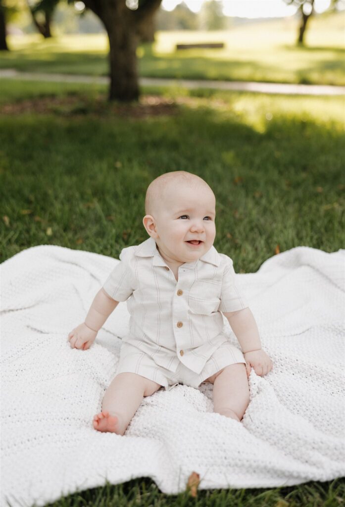 playful nature family session in Des Moines