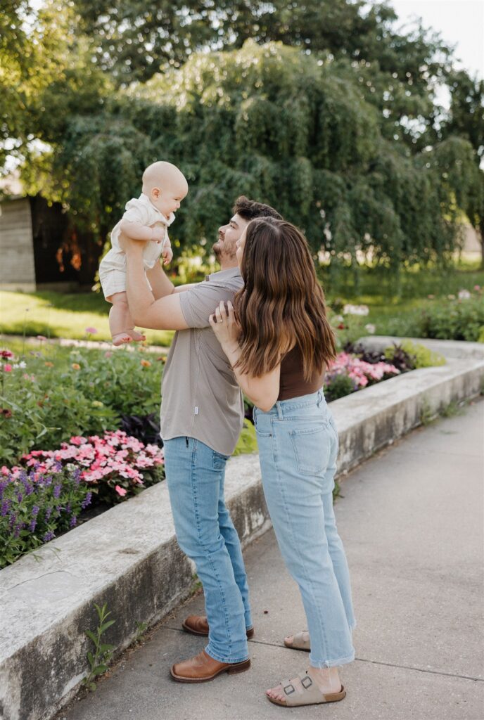 family hugging during their photoshoot in iowa