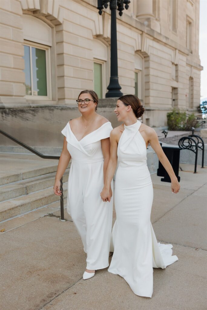 brides at their dream bridal photos in iowa
