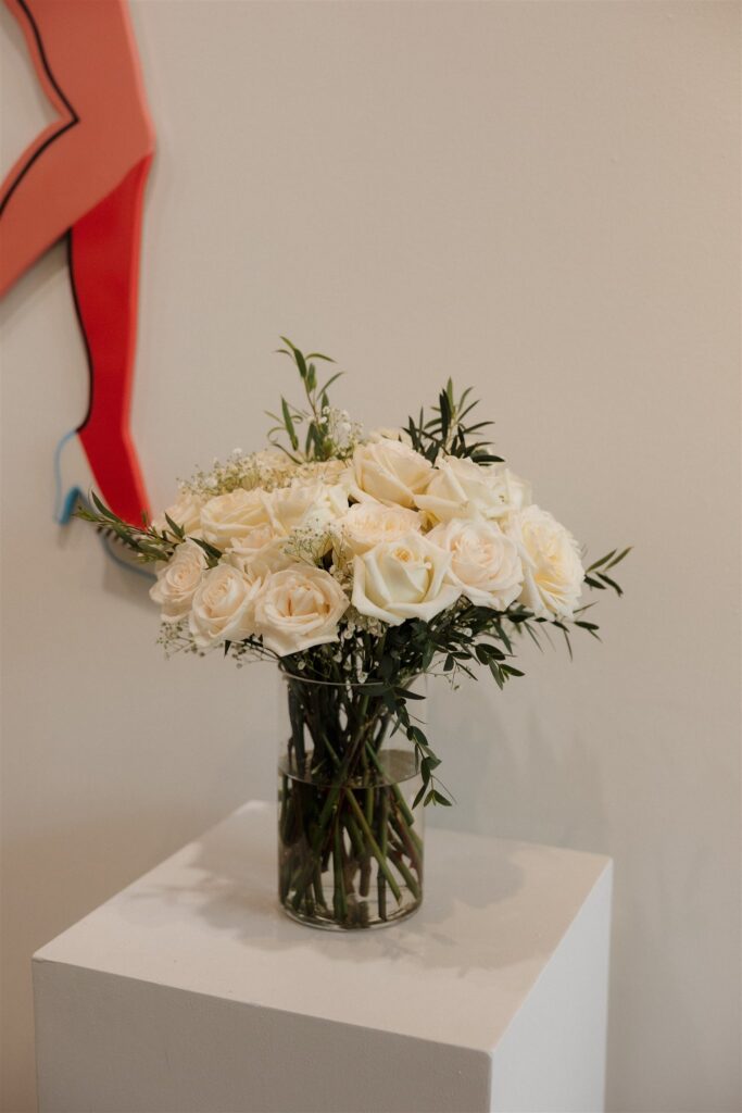stunning portrait of the wedding bouquet