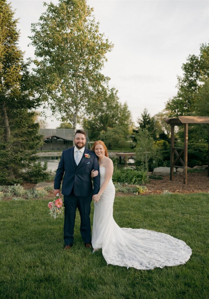 cute picture of the bride and groom at their dream wedding