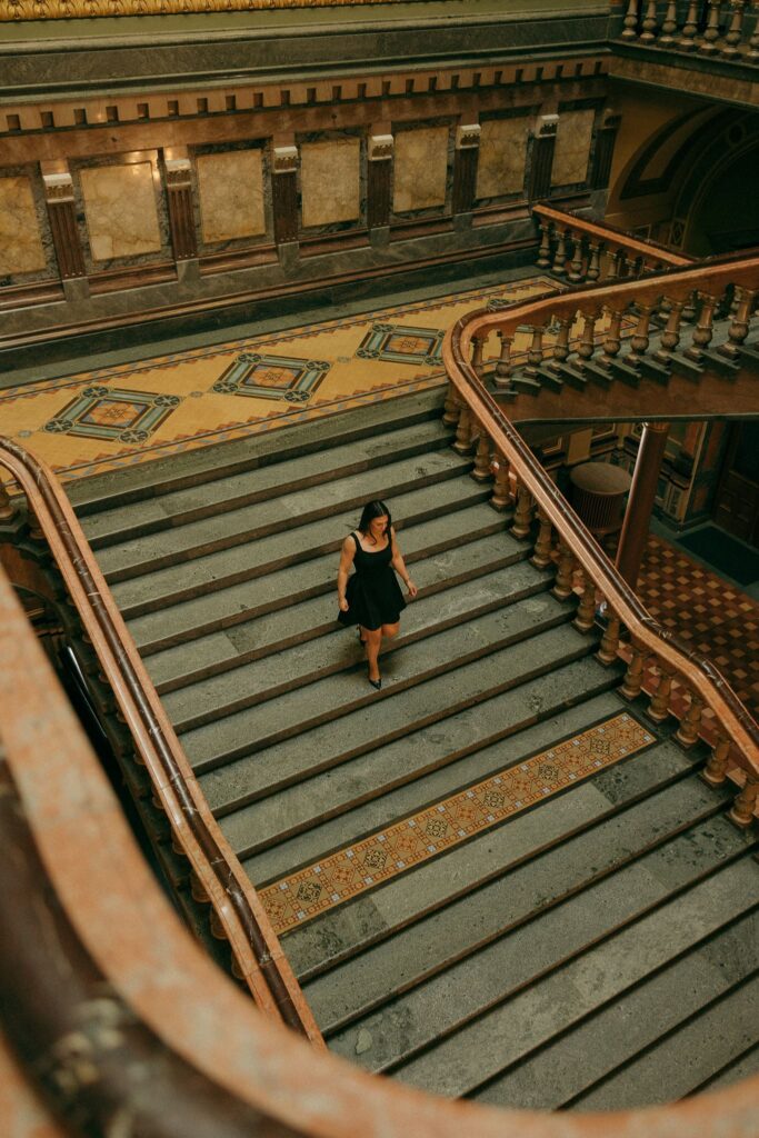 Drake Law Graduate Photos at the Iowa State Capitol Building | Maggie's Des Moines Graduation Session