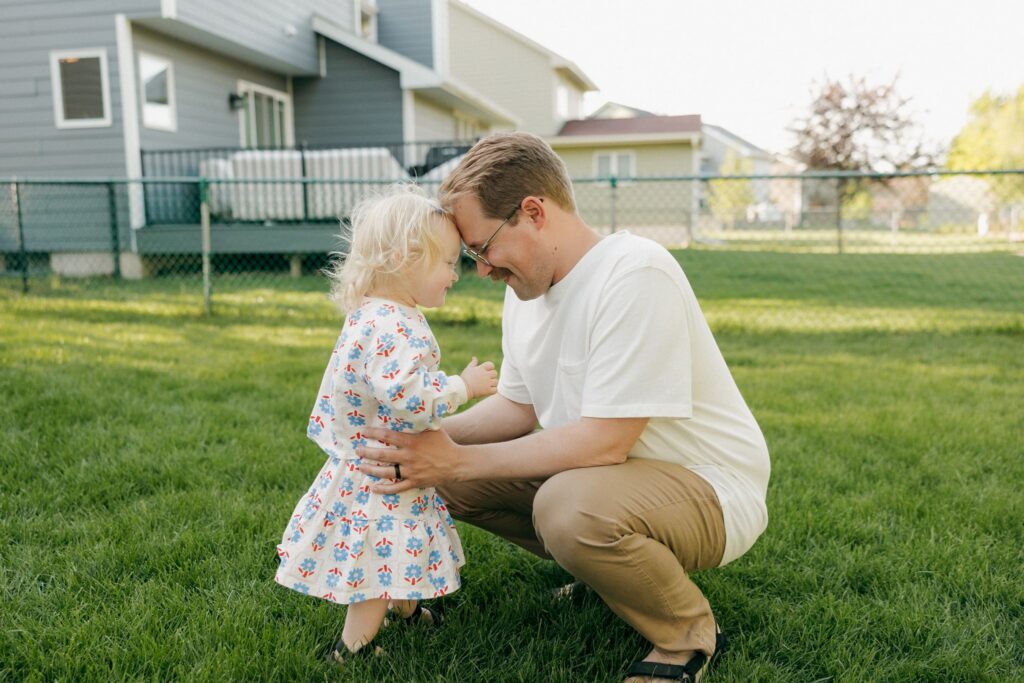 cute picture of the dad and her daughter
