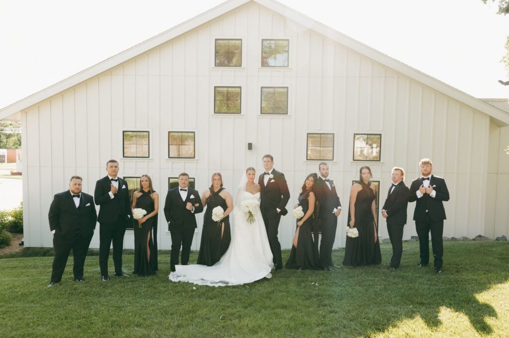 picture of the newlyweds and their friends