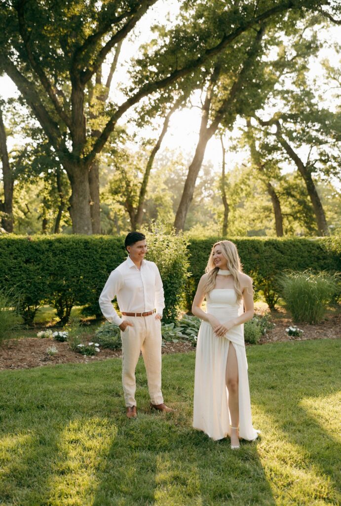 golden hour engagement photos in IA