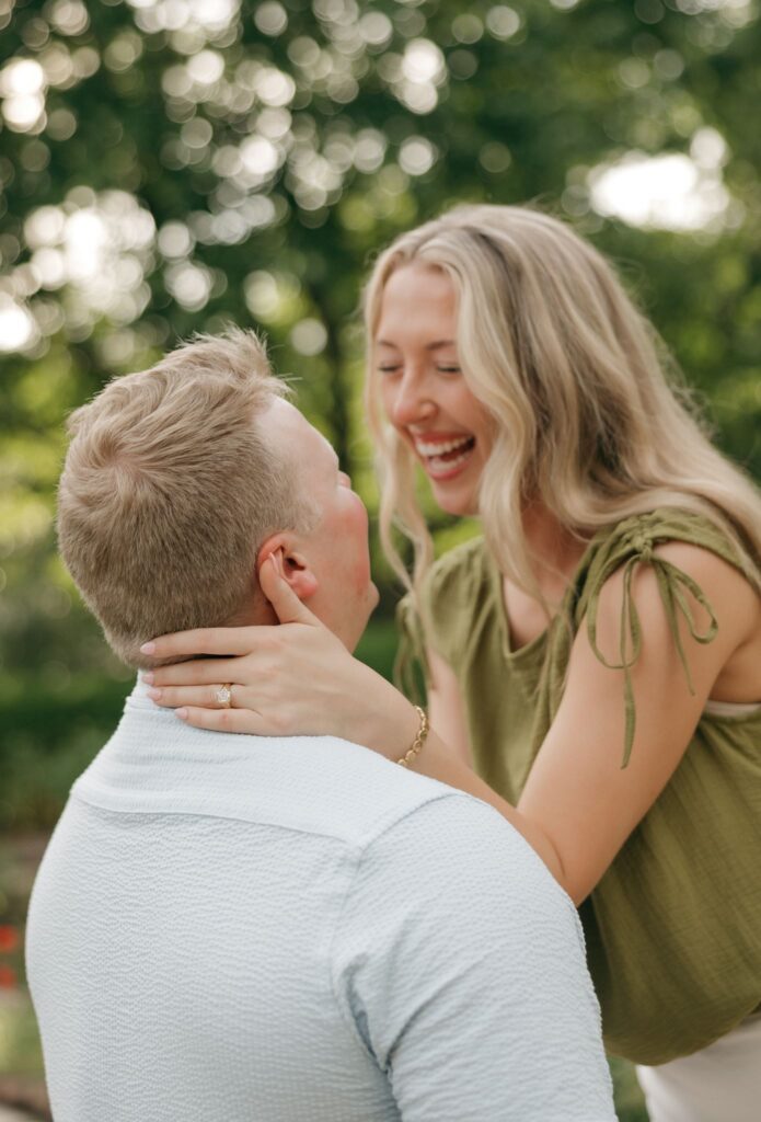 Des Moines Art Center Engagement Photos | Rebecca & Derek’s Rose Garden Session