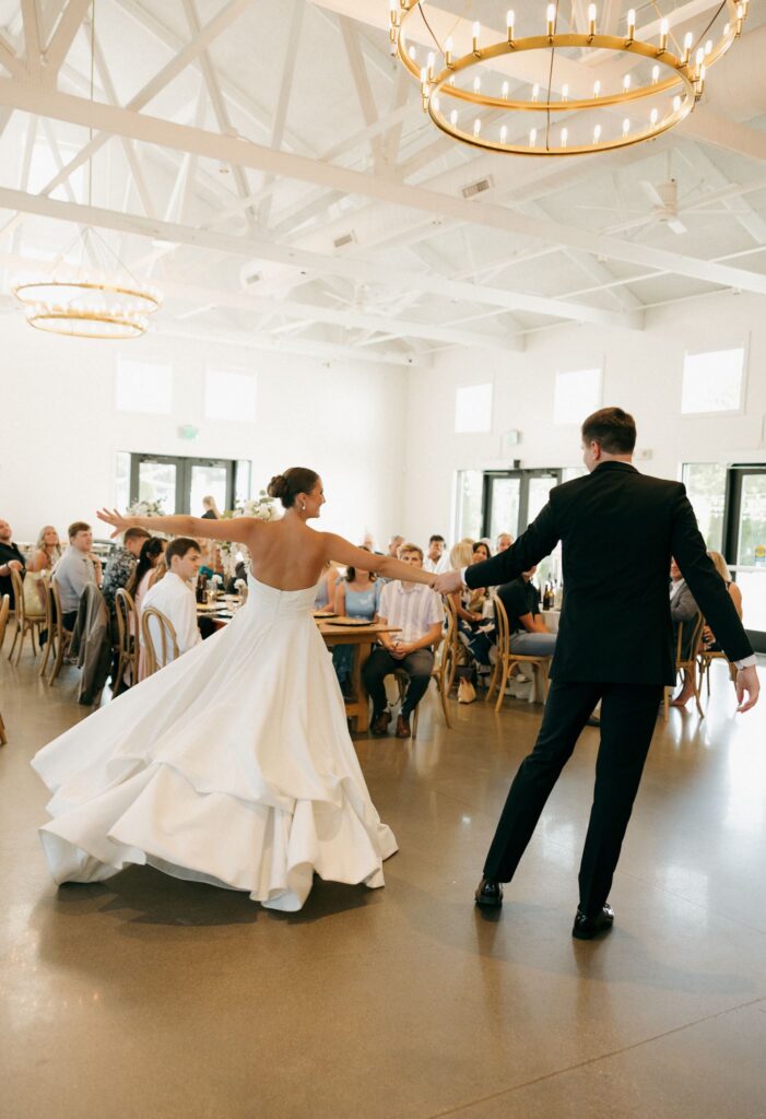 newlyweds at their first dance